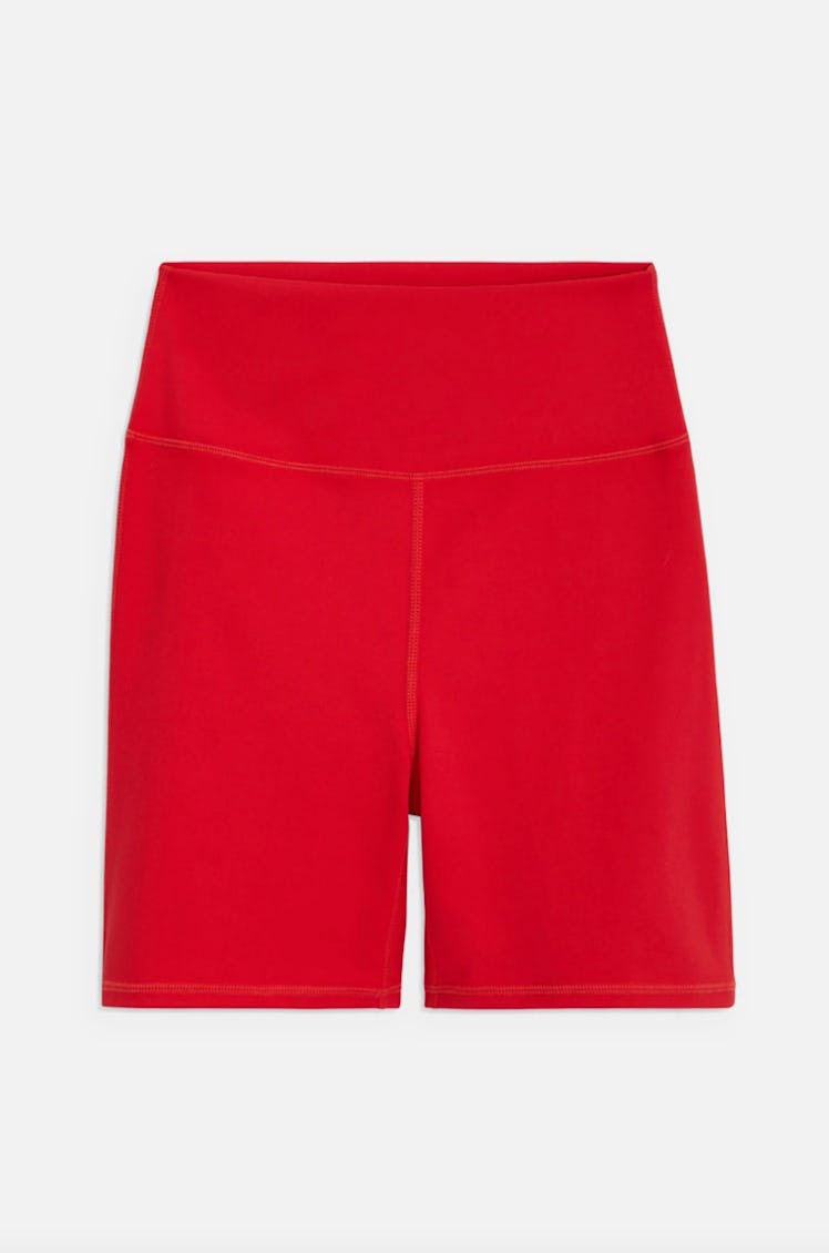 WeWoreWhat's Red Biker Shorts. 