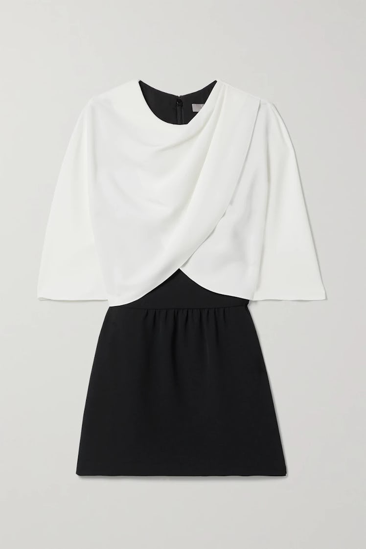 Lela Rose black and white capelet top.