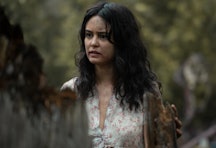 Courtney Eaton as young Lottie, who's revealed to be the antler queen in the 'Yellowjackets' Season ...