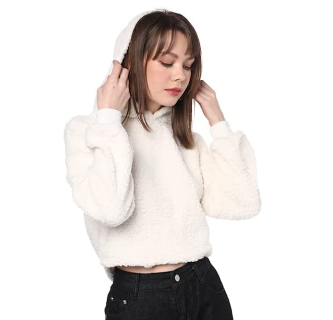 ZAFUL Faux Fur Sweatshirt