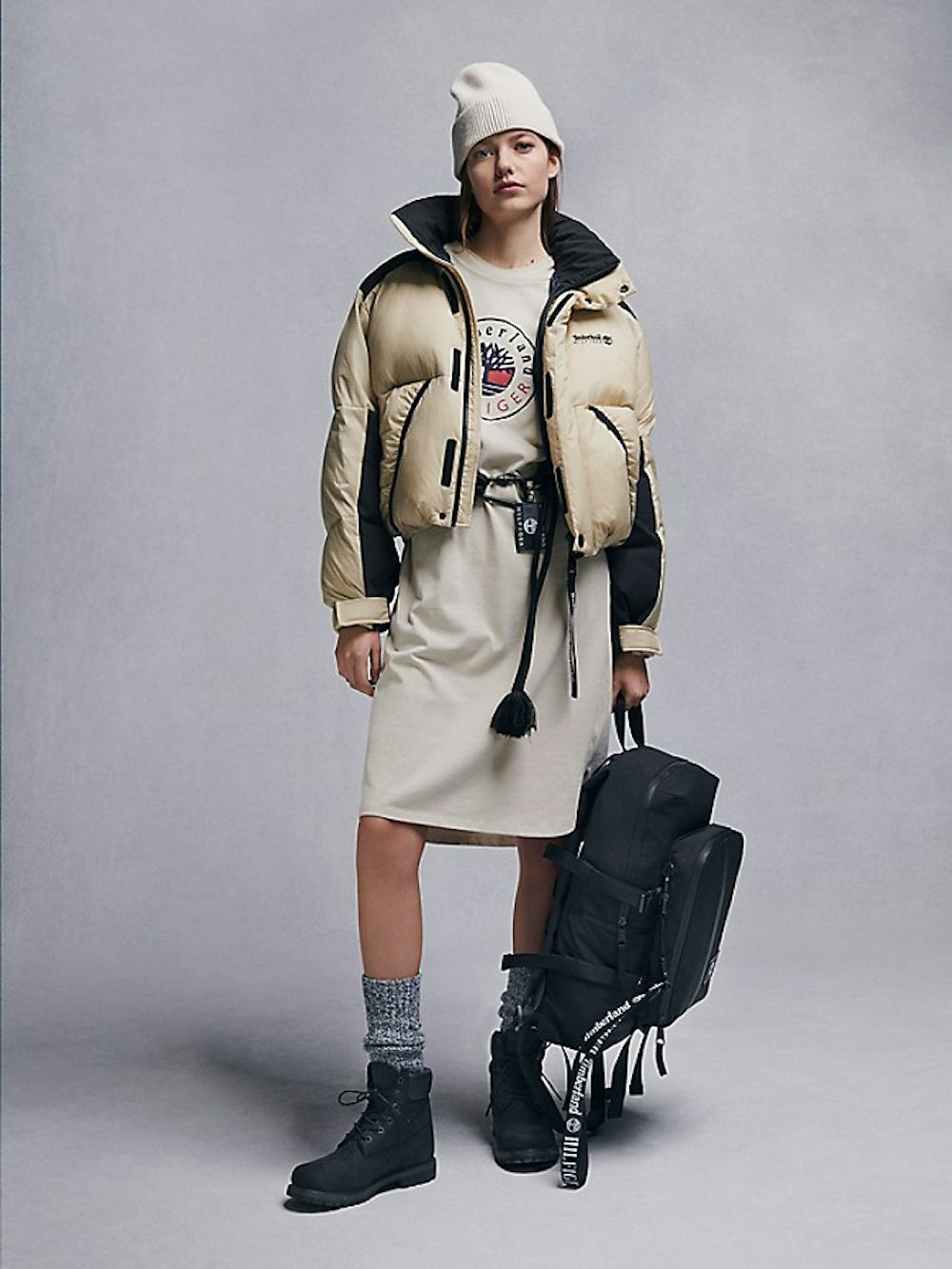 TommyxTimberland Cropped Puffer Jacket