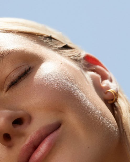 Dermaflash model showing peach fuzz in the sun