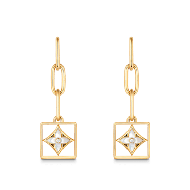 Louis Vuitton B Blossom gold earrings.