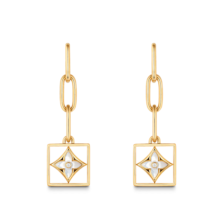 Louis Vuitton B Blossom gold earrings.
