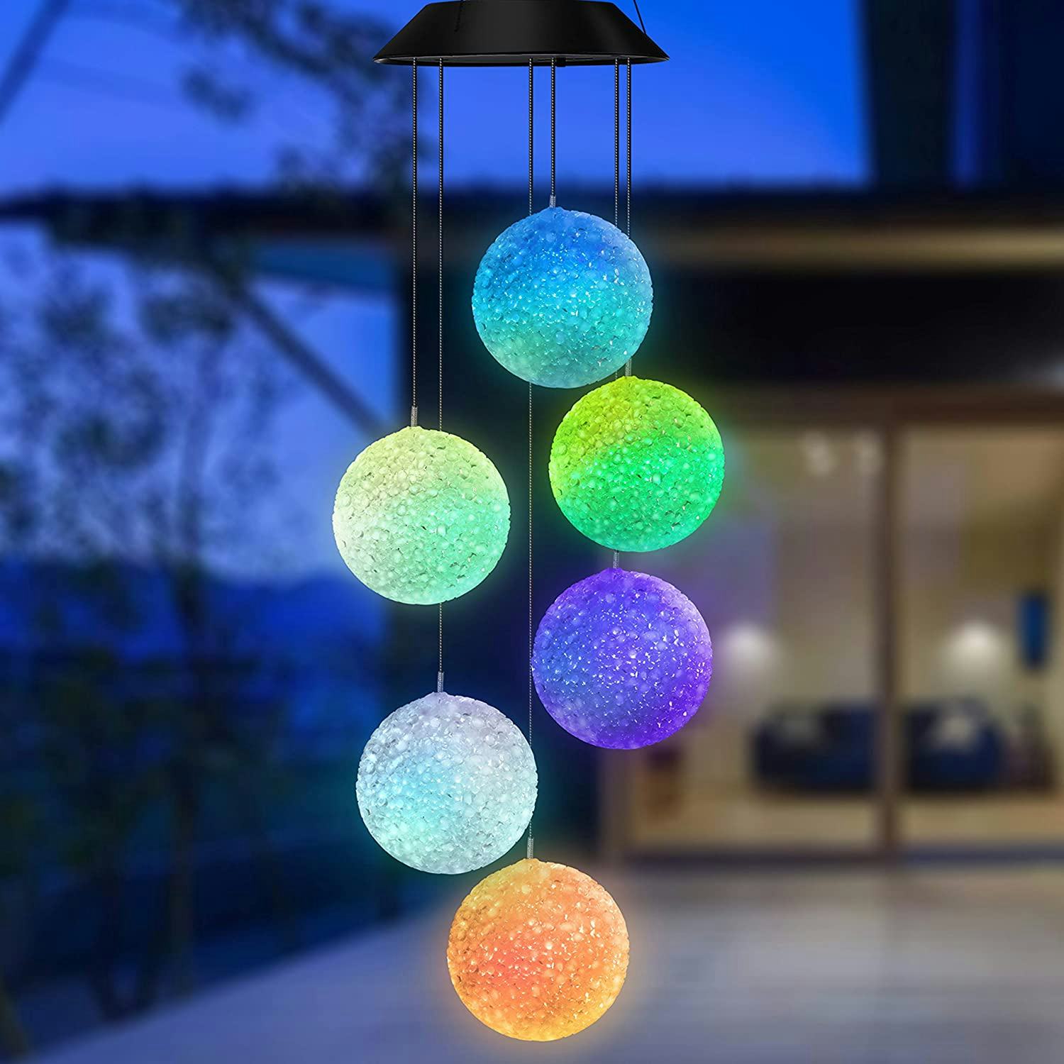 Topspeeder Solar-Powered Wind Chime Lights