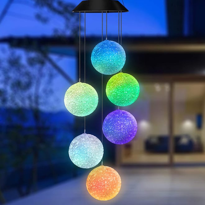 Topspeeder Solar-Powered Color-Changing Wind Chime Lights
