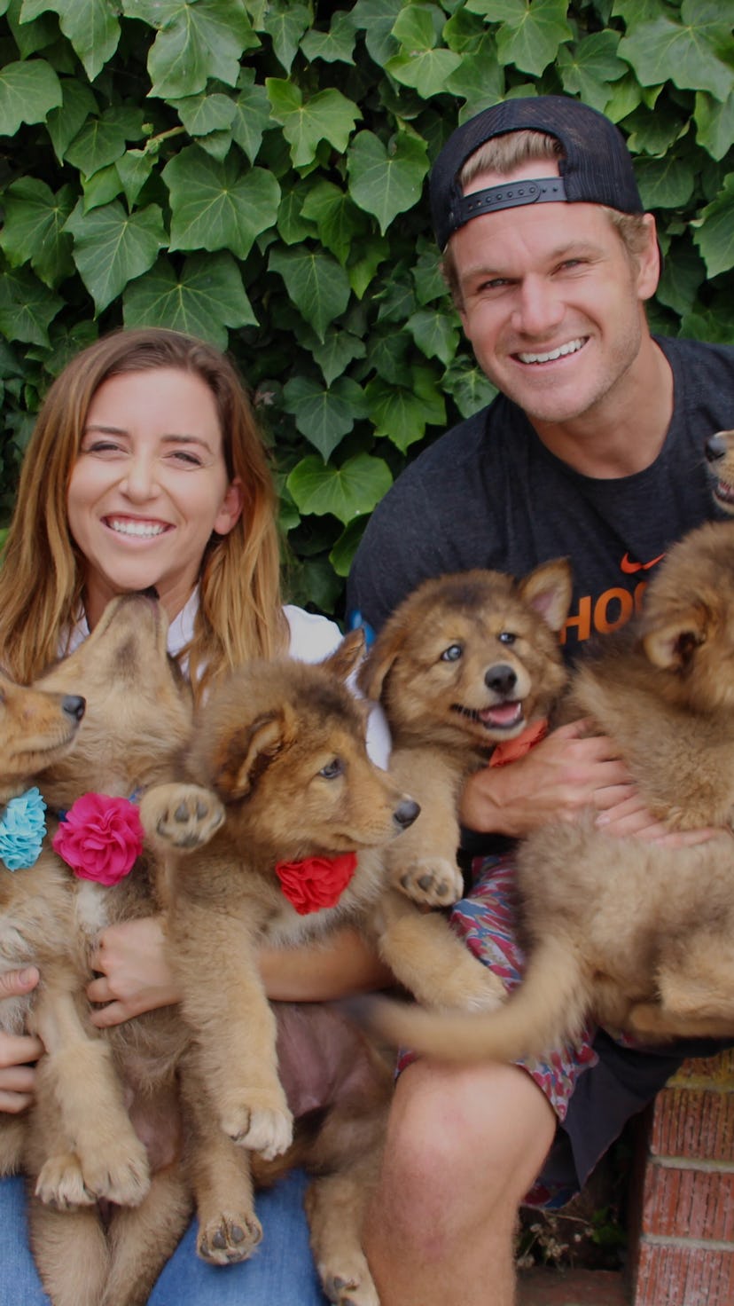 Courtney Udvar-Hazy and her cloned dogs