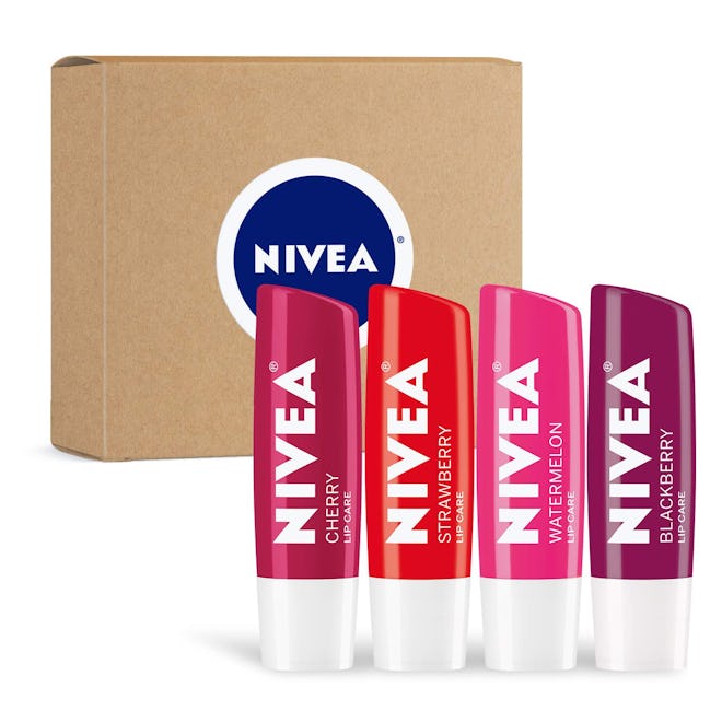 NIVEA Tinted Lip Balm Variety Pack (4 Pack)