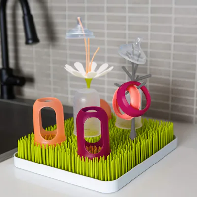 Boon Baby Bottle Drying Rack Bundle - Includes Lawn Rack, Cacti Brushes & Twig Accessory