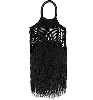 Petit Kouraj's Mini Fringe Top Handle Bag. 