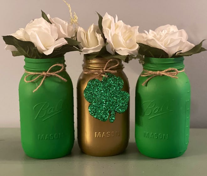 St. Patrick's Day Mason Jars