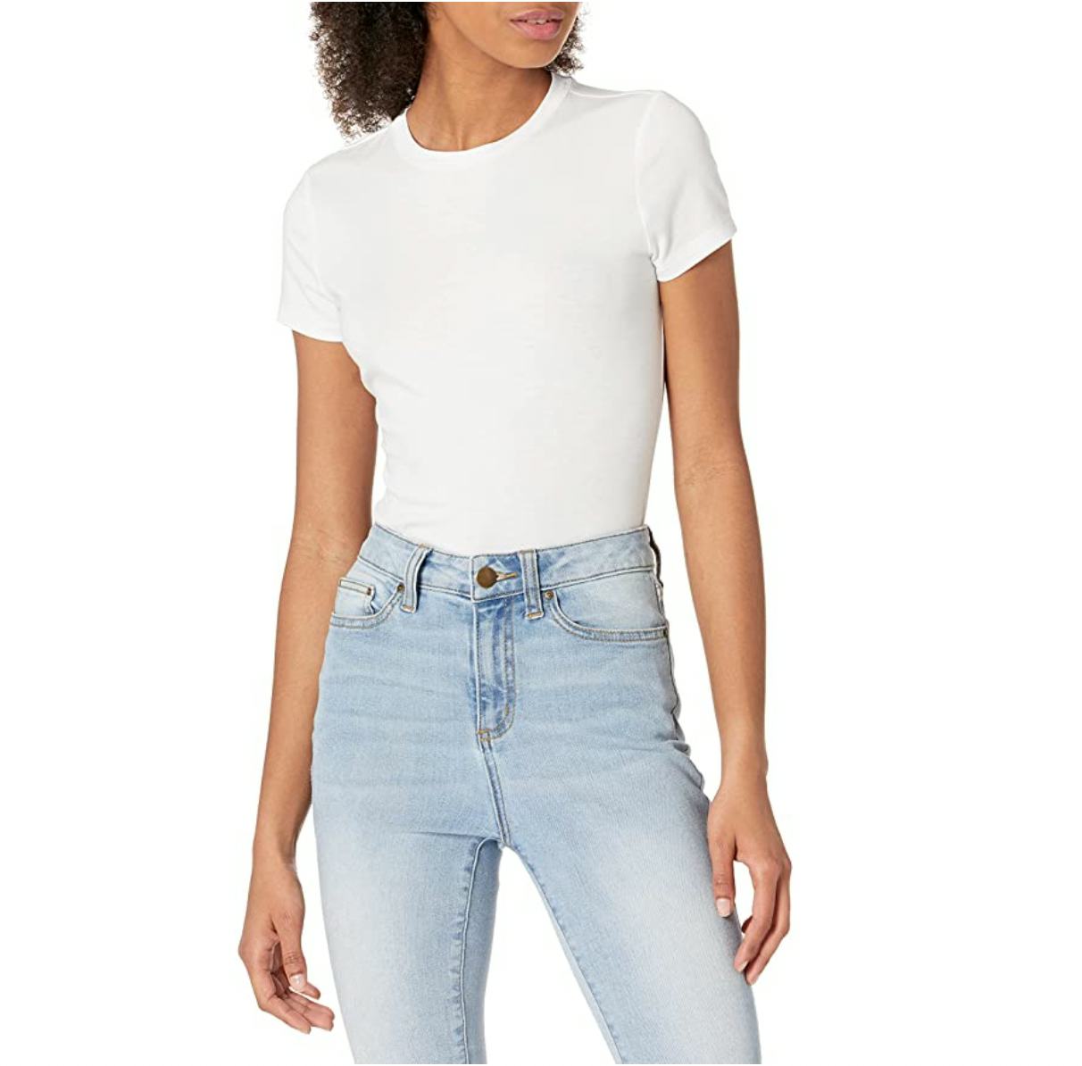 Daily Ritual Cotton Stretch Standard-Fit T-Shirt Bodysuit