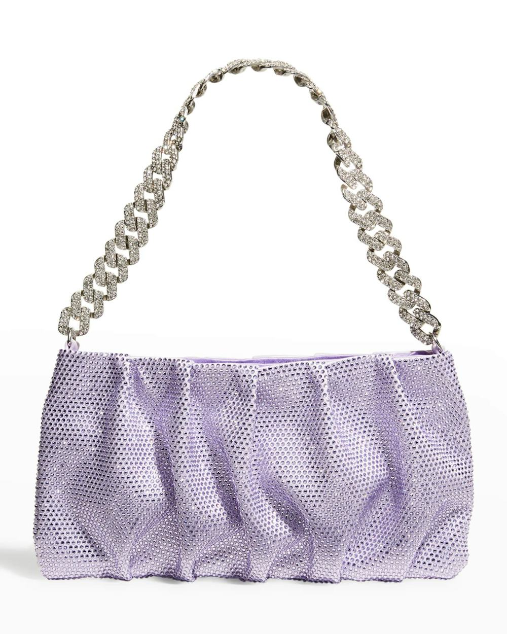 Emily Crystal Satin Chain Shoulder Bag