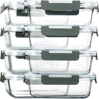 MCIRCO Glass Food Storage Containers (8-Pack)