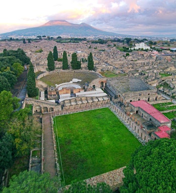 Pompeii as viewed from above.
