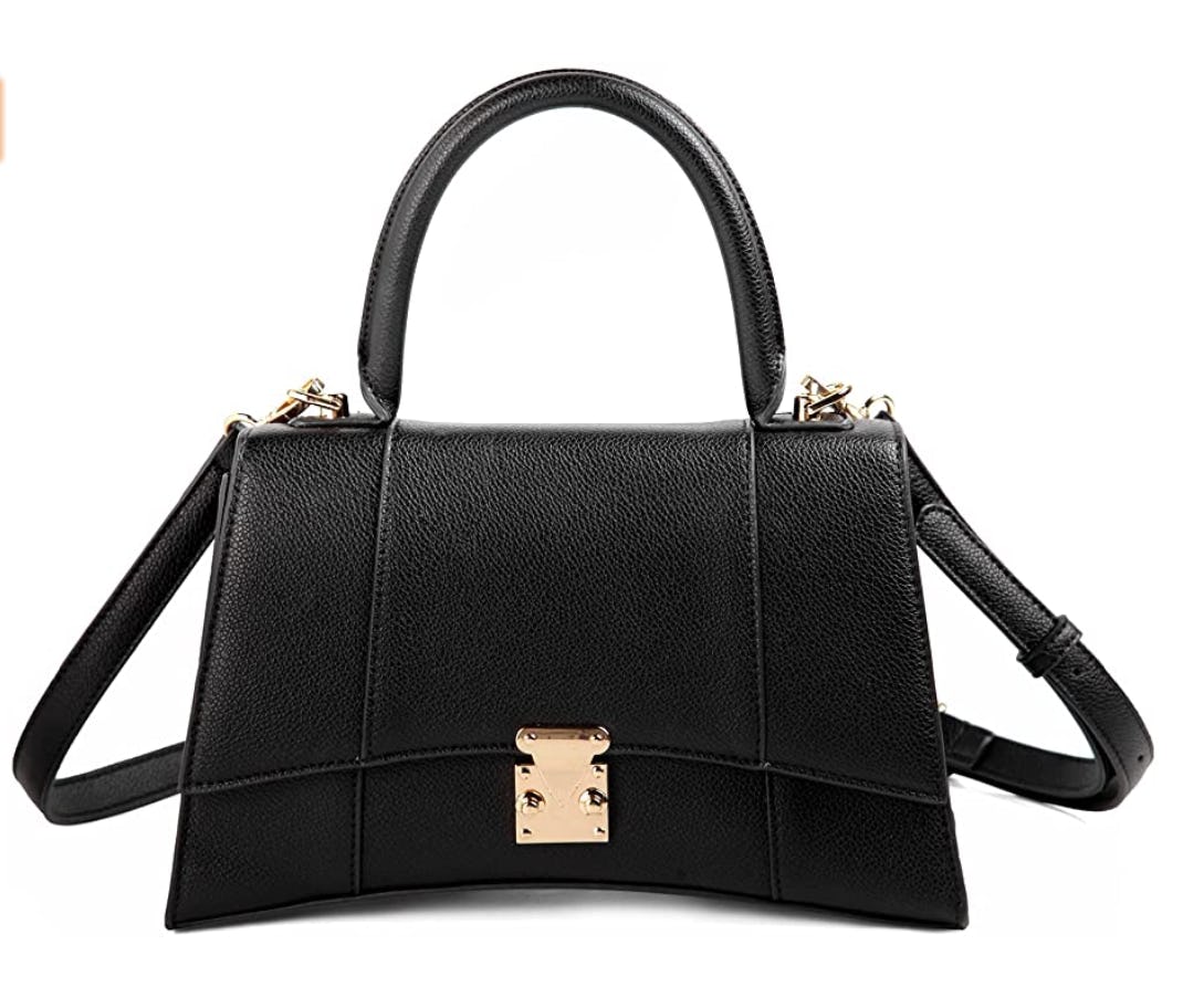 Nerdwax Vegan Leather Top Handle Crossbody Bag