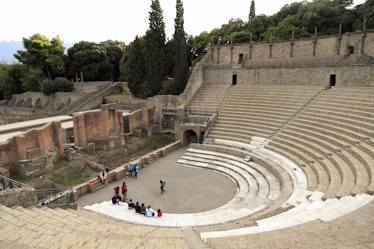 Pompeii's large theater.