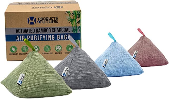 PRODUCTS4FUTURE Bamboo Charcoal Air Purifying Bags (4-Pack)