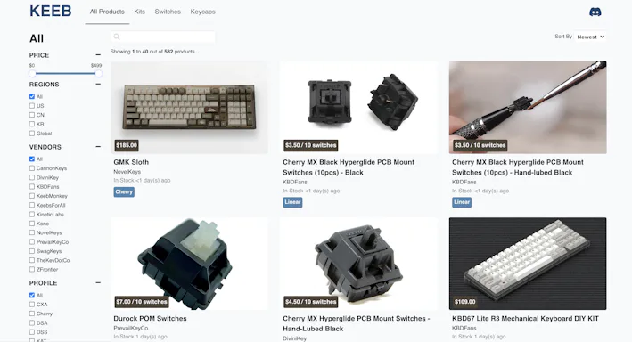 Redditor makes the ultimate website for finding keyboard parts