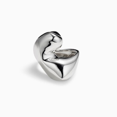 A thick silver ring by Agmes