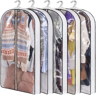 KIMBORA Clear Garment Bags (5-Pack)