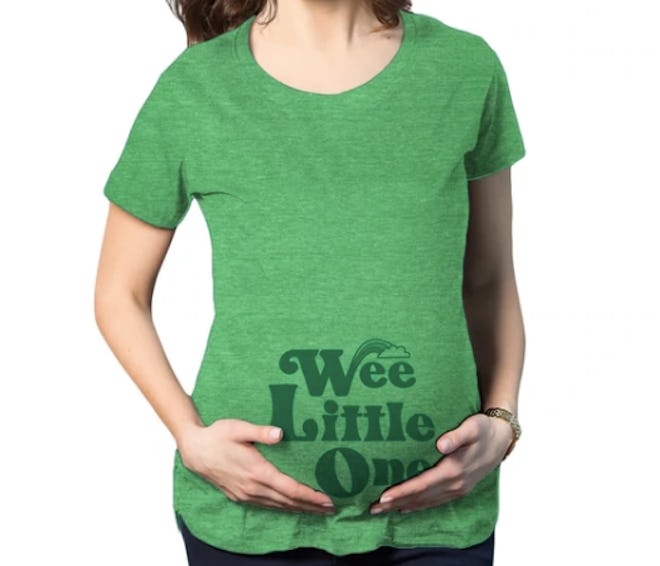 Wee Little One Shirt makes a great St. Patrick's day pregnancy announcement