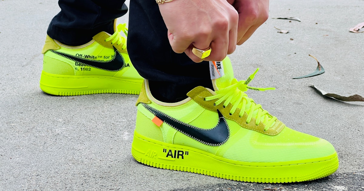 Wearing air force volt Nike's Off-White Air Force 1 'Volt': So bright, so amazing