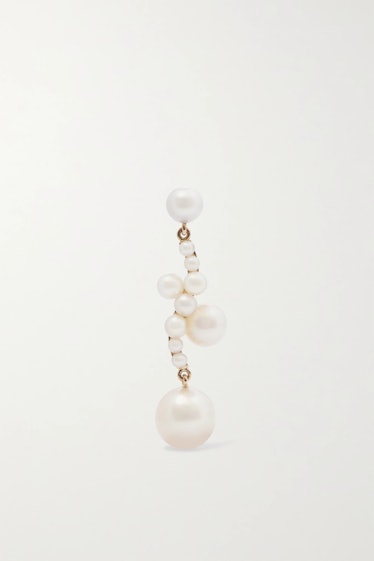 a pearl drop earring by Sophie Bille Brahe