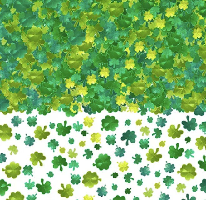 Shamrock confetti makes great St. Patrick's Day decorations you can buy