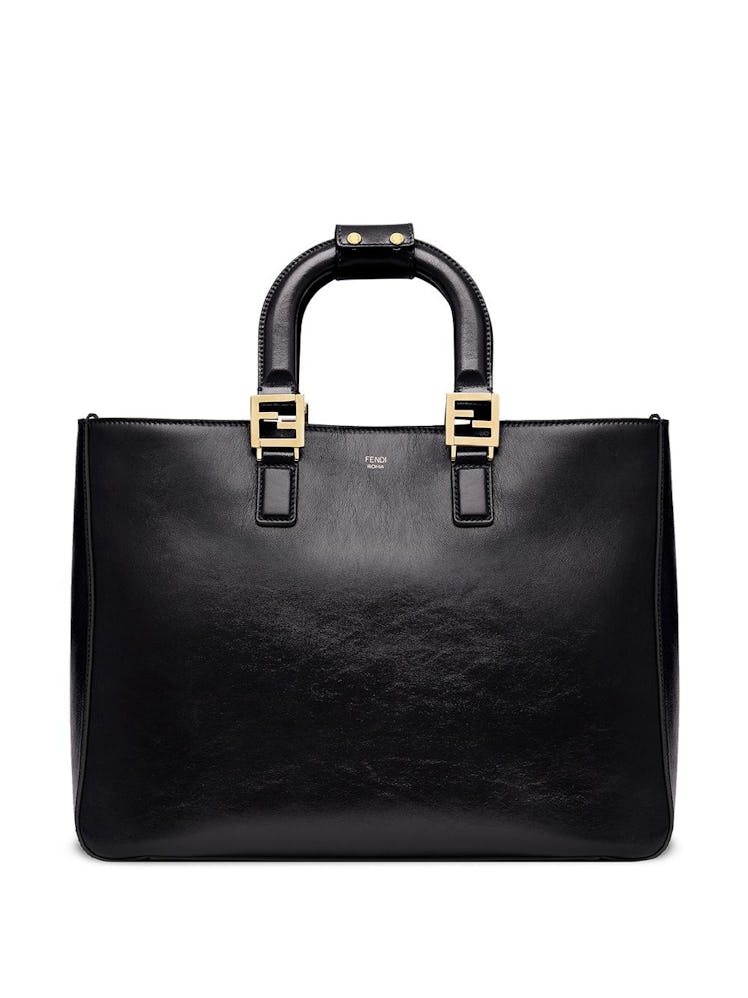 Fendi black FF tote bag.