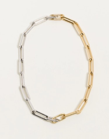 Two-tone modular 14 Inch necklace 