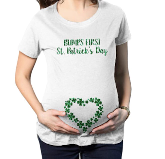 Bump's first St. Patrick's shirt makes a great St. Patrick's pregnancy announcment