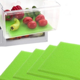 Dualplex Fruit & Veggie Life Extender Liner for Fridge Drawers (4 Pack)
