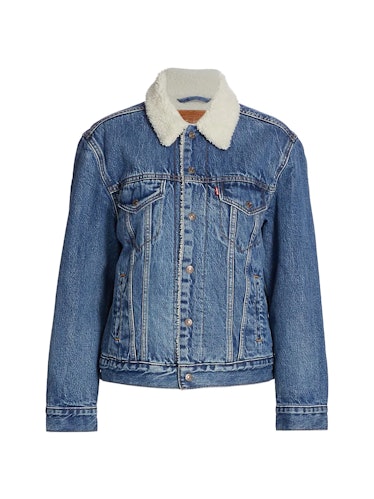 Levi's denim jacket with shearling collar.