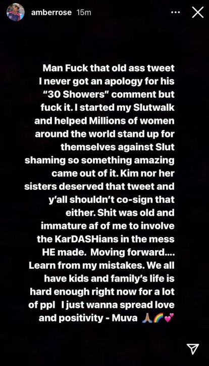 Amber Rose apologized to the Kardashians after a resurfaced tweet of hers calling them the "Kartrash...