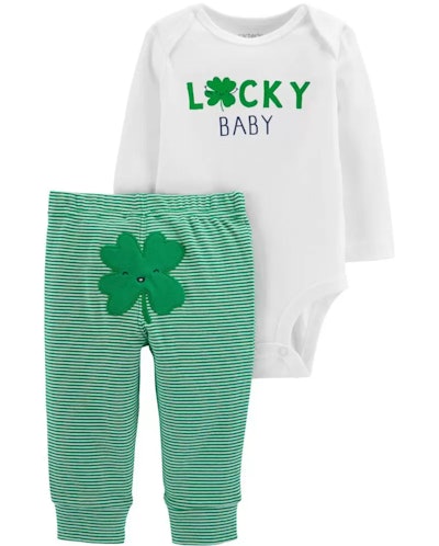 2-Piece St. Patrick's Day Bodysuit Pant Set