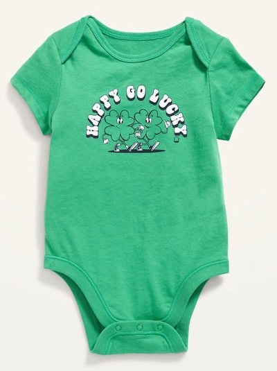 Unisex Matching Graphic Short-Sleeve Bodysuit for Baby