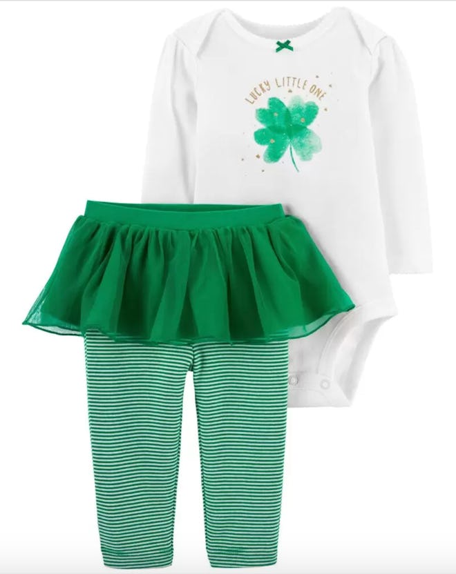 St. Patrick's Day Bodysuit and Tutu Pant Se