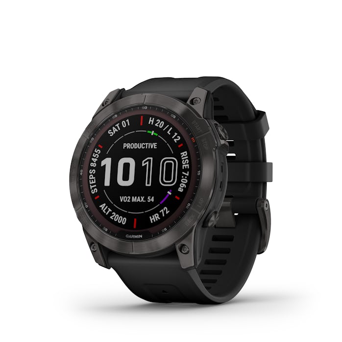 Garmin's Fenix 7 in the Sapphie Solar edition.