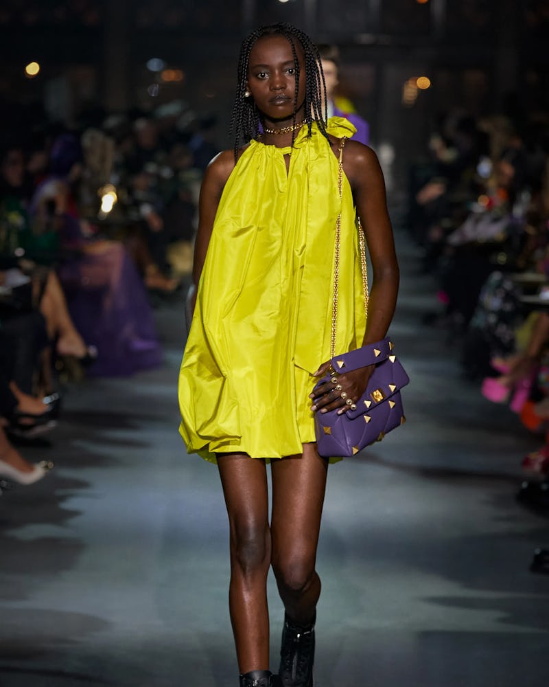 colorful brights trend: yellow dress