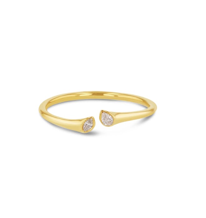 Petite Pear and Marquise Cuff Ring