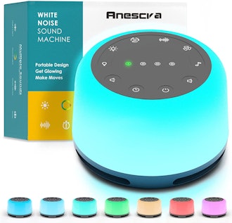 Anescra White Noise Machine With Night Light