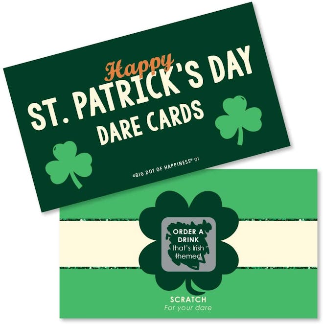 Saint Patty's Day Party Game Scratch Off Dare Cards - 22 Count