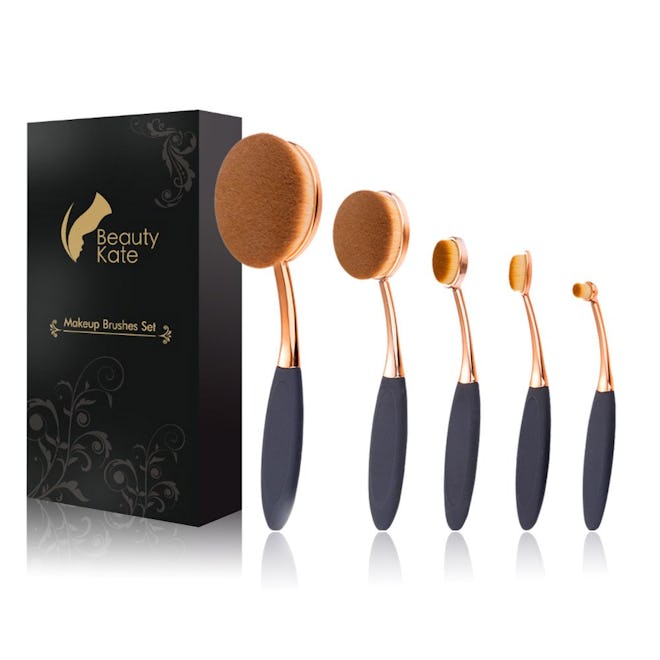 Beauty Kate Oval Makeup Brushes Set (5-Pieces)