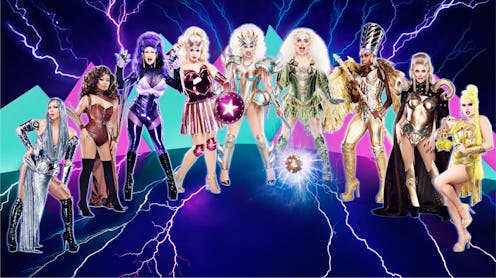 The RuPaul's Drag Race: UK Versus The World Cast: Pangina Heals, Jujubee, Jimbo, Cheryl Hole, Blu Hy...