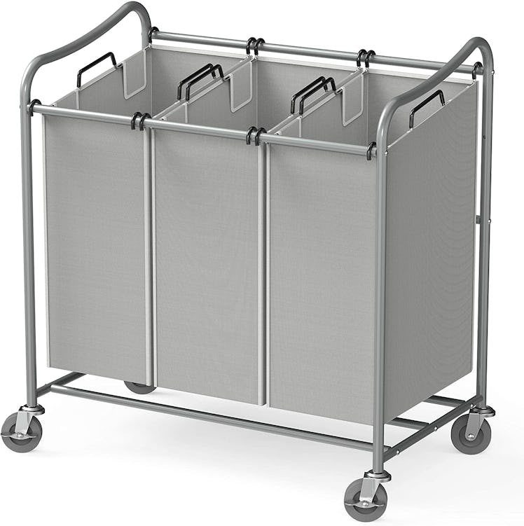 Simple Houseware 3-Bag Laundry Sorter Cart