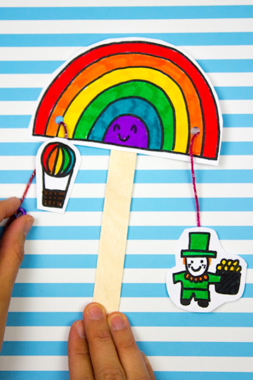 St. patrick's day crafts for kids: pull toy