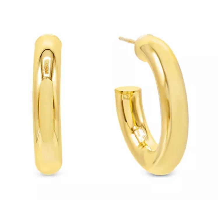 Adinas Jewels' Hollow Hoop Earrings.