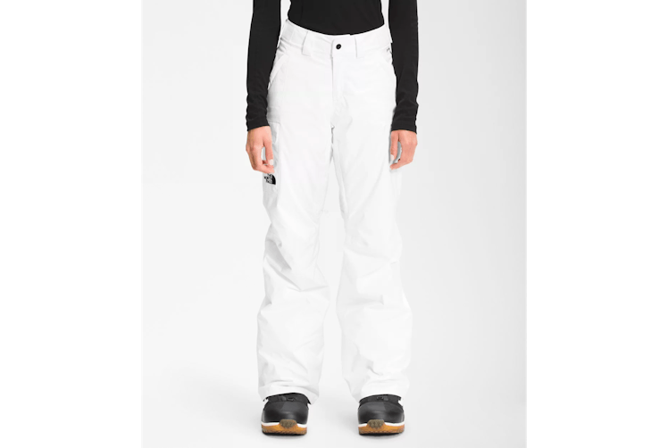 The North Face white ski pants.