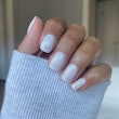 milky white nails manicure